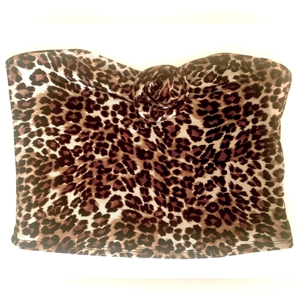 Originality Leopard Mesh Tube Top NWT - SZ Large
